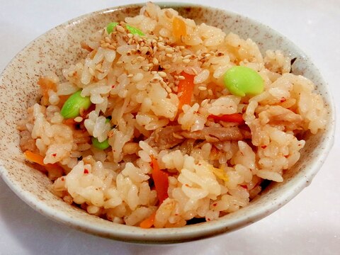 簡単！子供でも食べれる辛さのキムチご飯☆